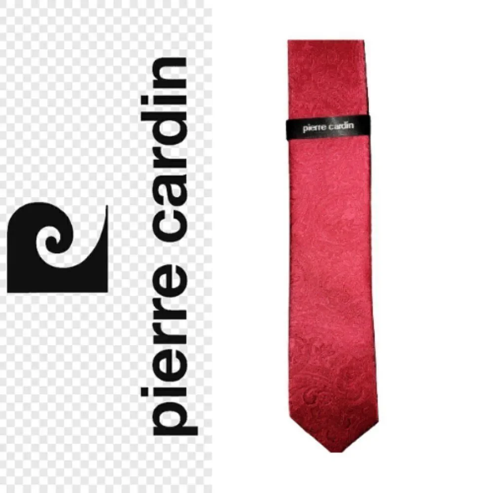 Pierre Cardin Men's Red 100% Polyester Floral print Tie Size OS